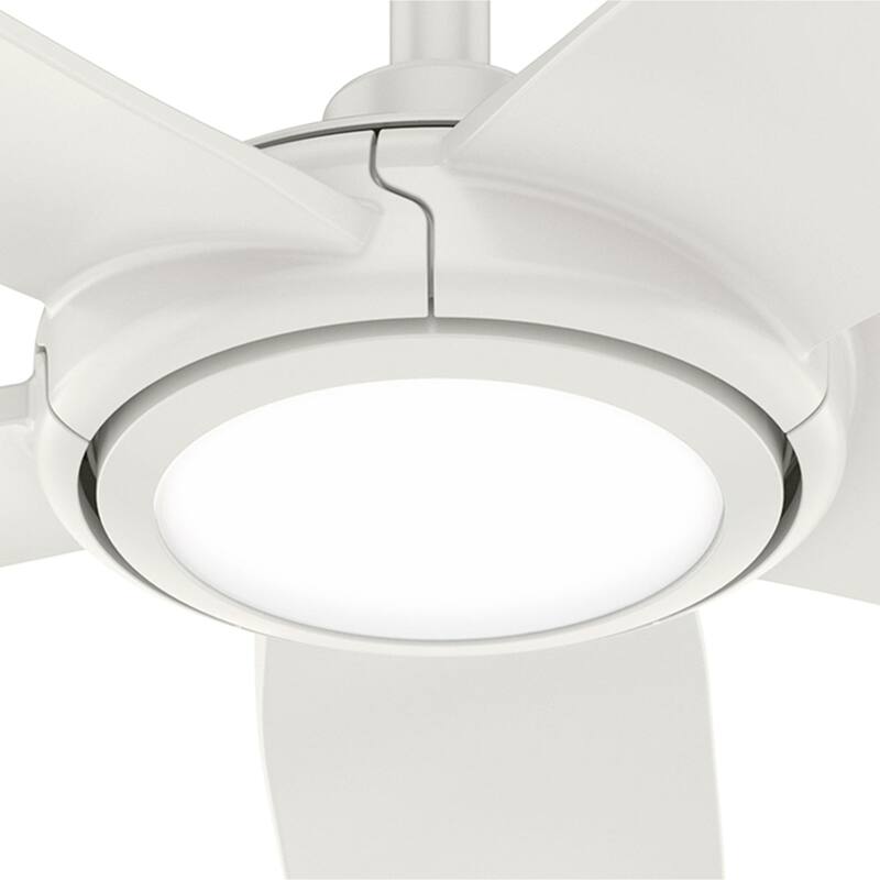 Hunter Zentech Wi-Fi ENERGY STAR Damp Rated Ceiling Fan w/ LED Light and Handheld Remote - Modern & Contemporary - SMART FAN!