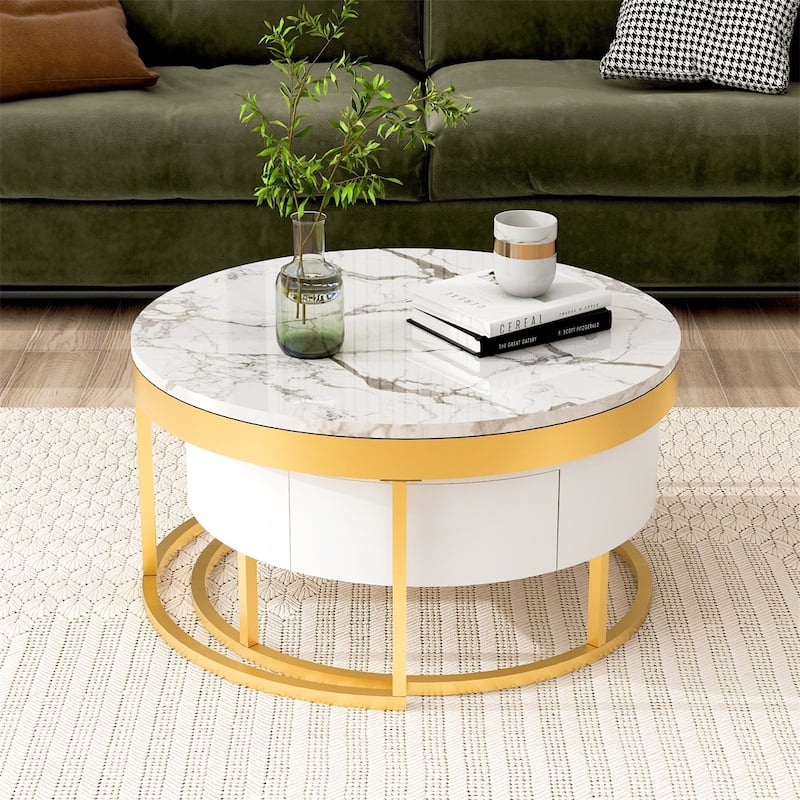 Merax Modern Round Nesting Coffee Table
