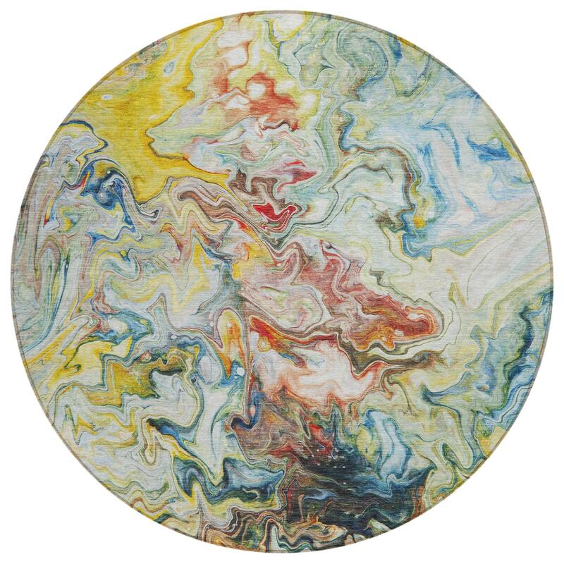 HomeRoots Abstract Transitional Rectangle Outdoor Rug