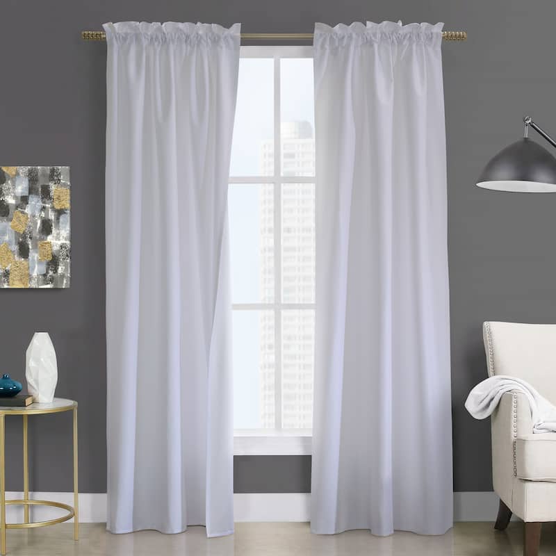 ThermaLogic Prescott Insulated Room Darkening Solid Curtain Panel Pair