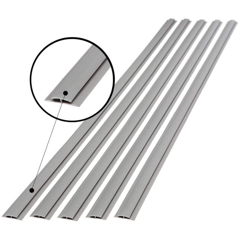 FASÄDE 47 in. Decorative Vinyl Divider Trim Argent Silver (5 Pack) - 5 Pack