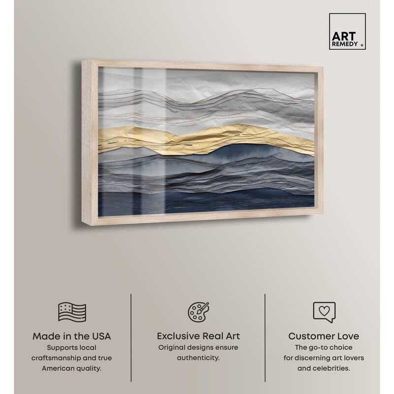 Flowing Golden Tide Shadowbox by Art Remedy