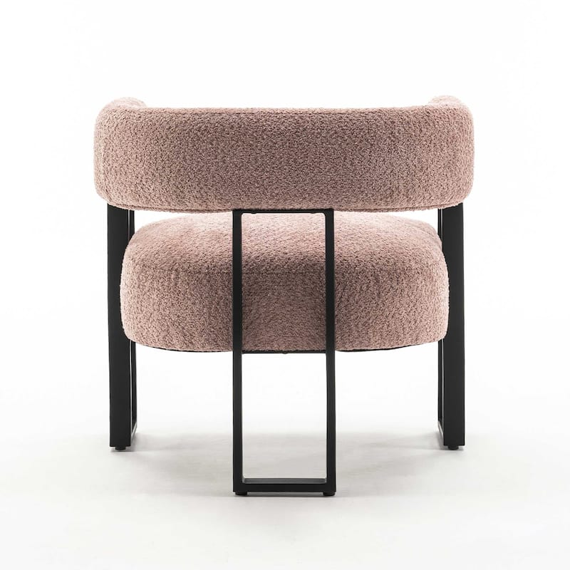 Upholstered Teddy Velvet Accent Chair, Modern Boucle Armchair