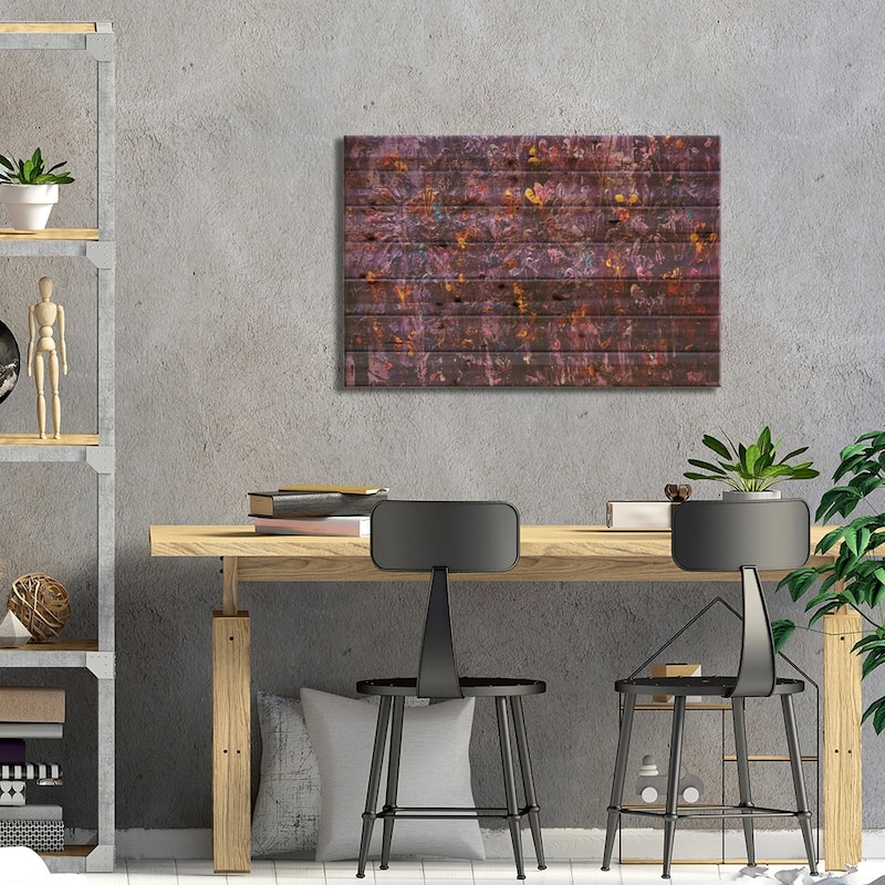 Purple Scent II Print On Wood by Osnat Tzadok - Multi-Color