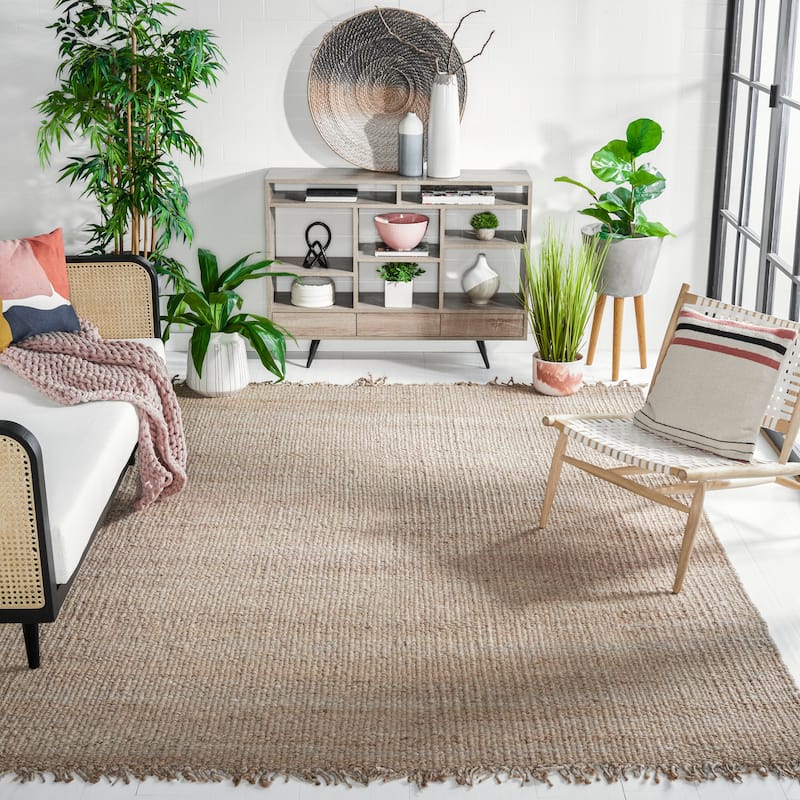 SAFAVIEH Handmade Natural Fiber Leteke Jute Fringe Rug