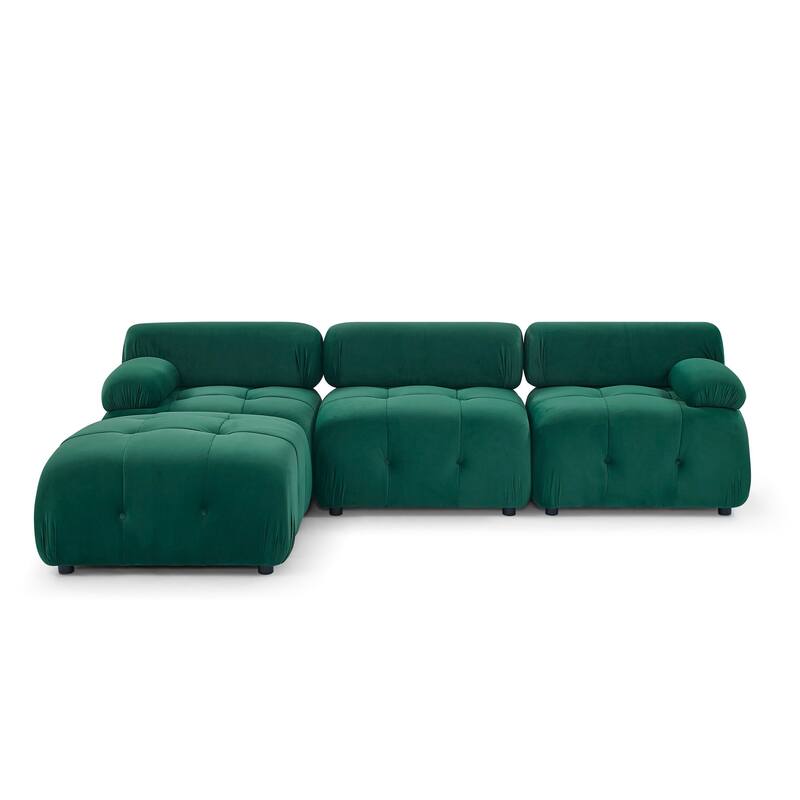Modular Sectional Sofa L Shaped Couch with Reversible Ottoman