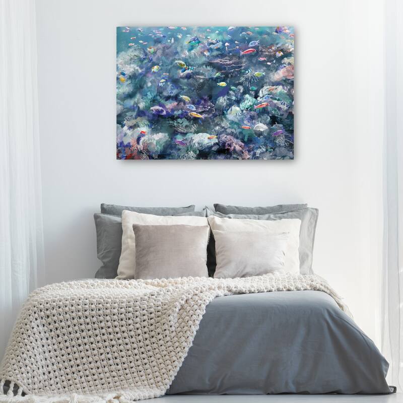 Underwater Colors I By Studio Arts Canvas Art Print