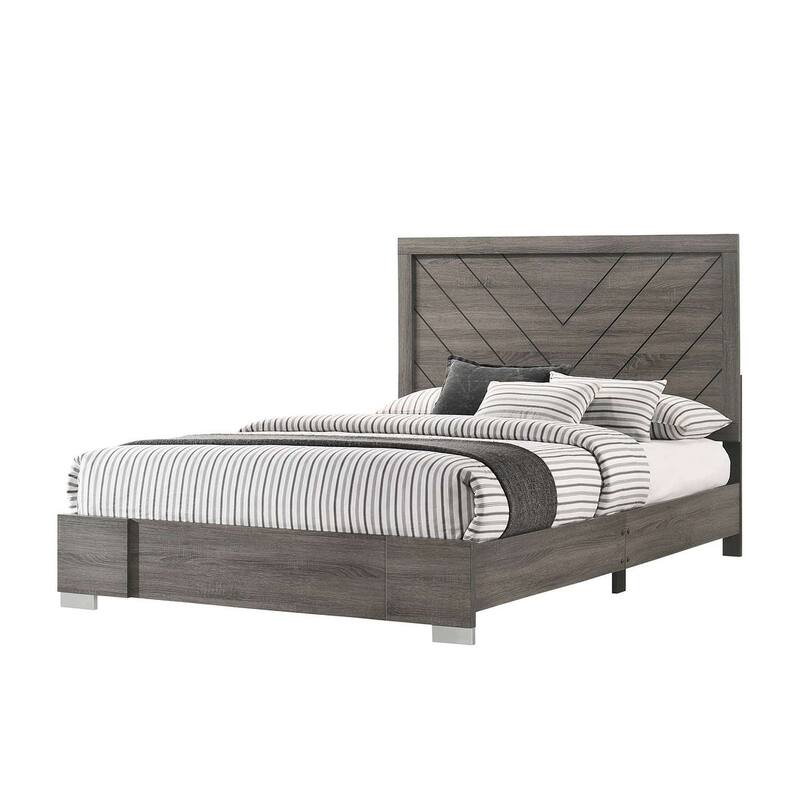 Oak Gray King Bed: Suave and Stylish