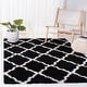 preview thumbnail 3 of 162, SAFAVIEH Dallas Shag Giusy Trellis 1.5-inch Thick Rug 3' x 5' - Black/Ivory - Rectangle