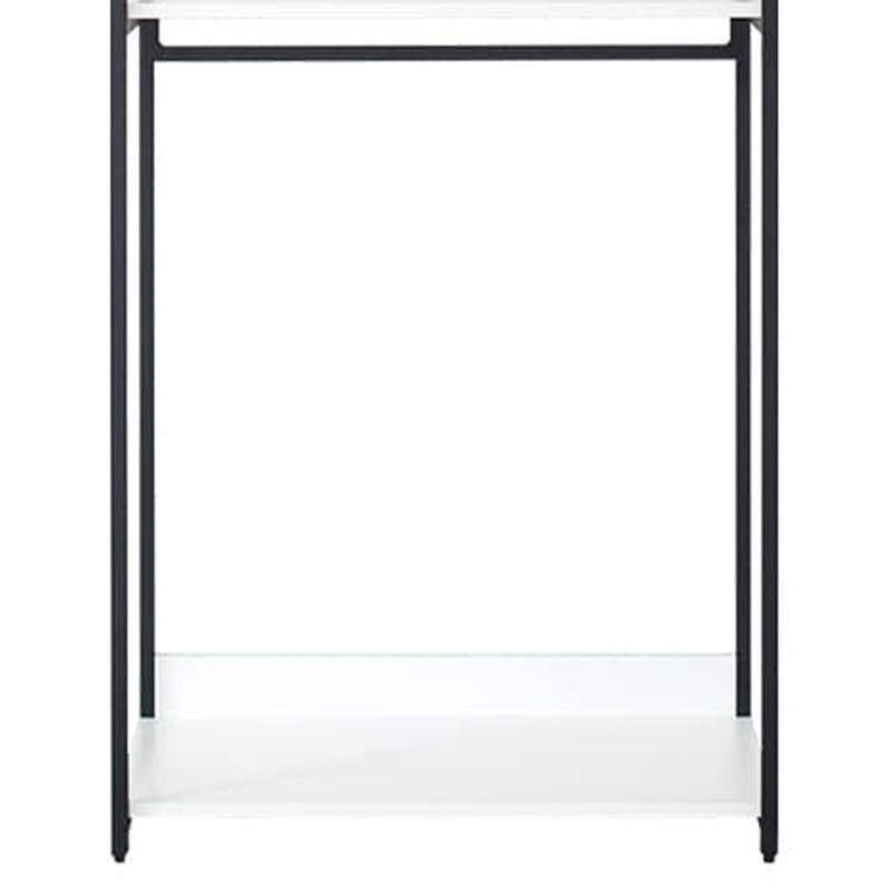 Cox Modular Closet System, 2 Hanging Rods, White Shelves, Black Metal