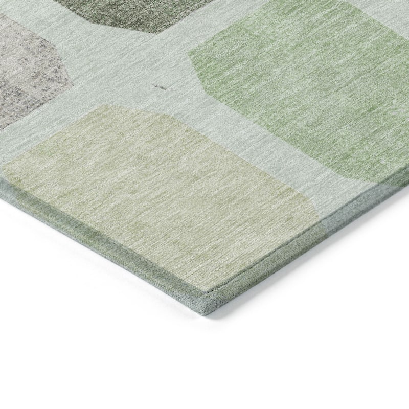 HomeRoots Geometric Transitional Rectangle Outdoor Rug