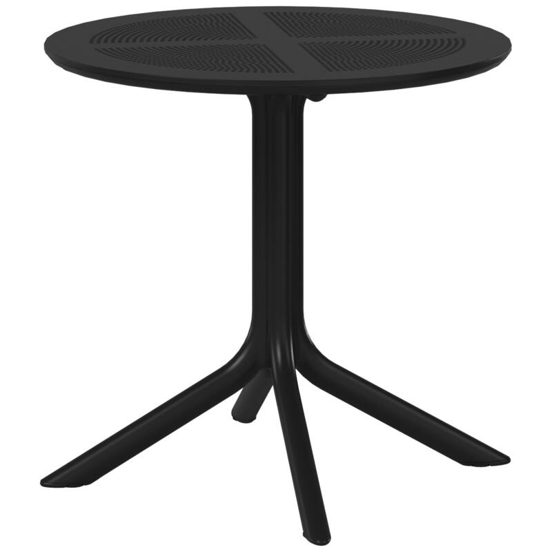 Frond and Form 31.5" Outdoor Round Dining Table - Black