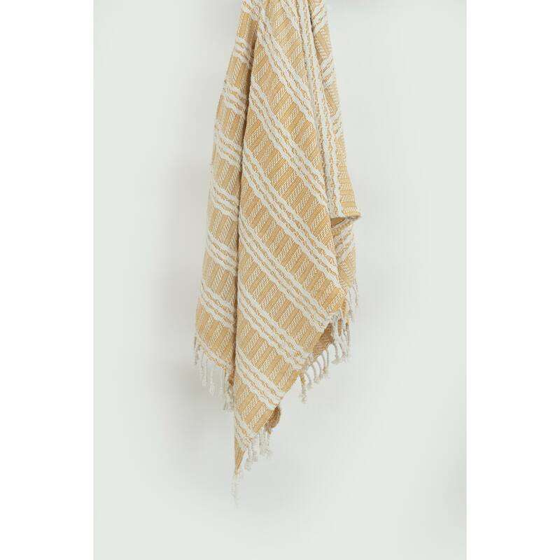 Rizzy Home Hand-made Modern Striped Throw Blanket
