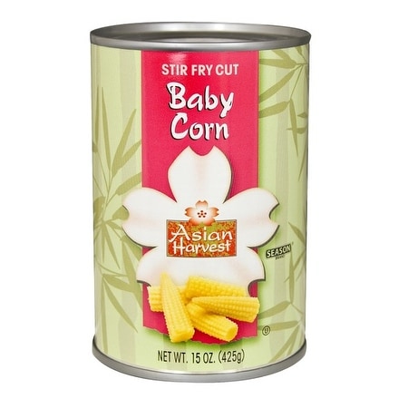 Asian Harvest Baby Corn - Stir Fry Cut - Case of 12 - 15 oz.