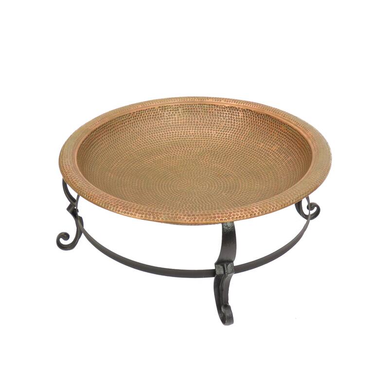 32" Copper Fire Pit with Stand and Tray Cover by National Tree Company