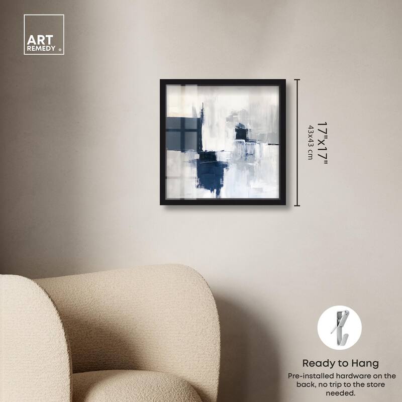 Porcelain Blue on White I Shadowbox by Art Remedy