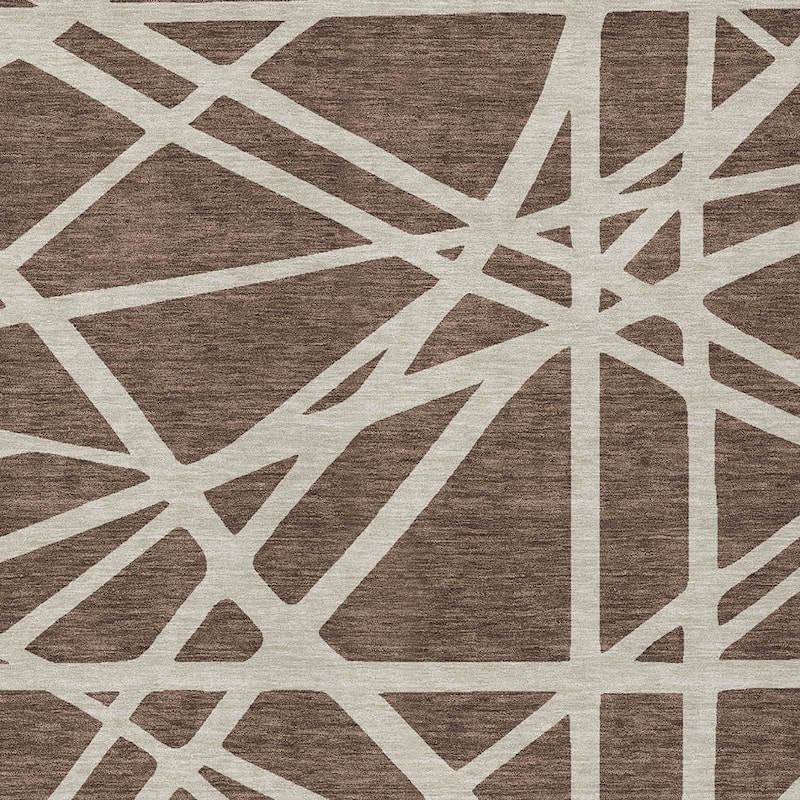 HomeRoots Geometric Transitional Rectangle Outdoor Rug