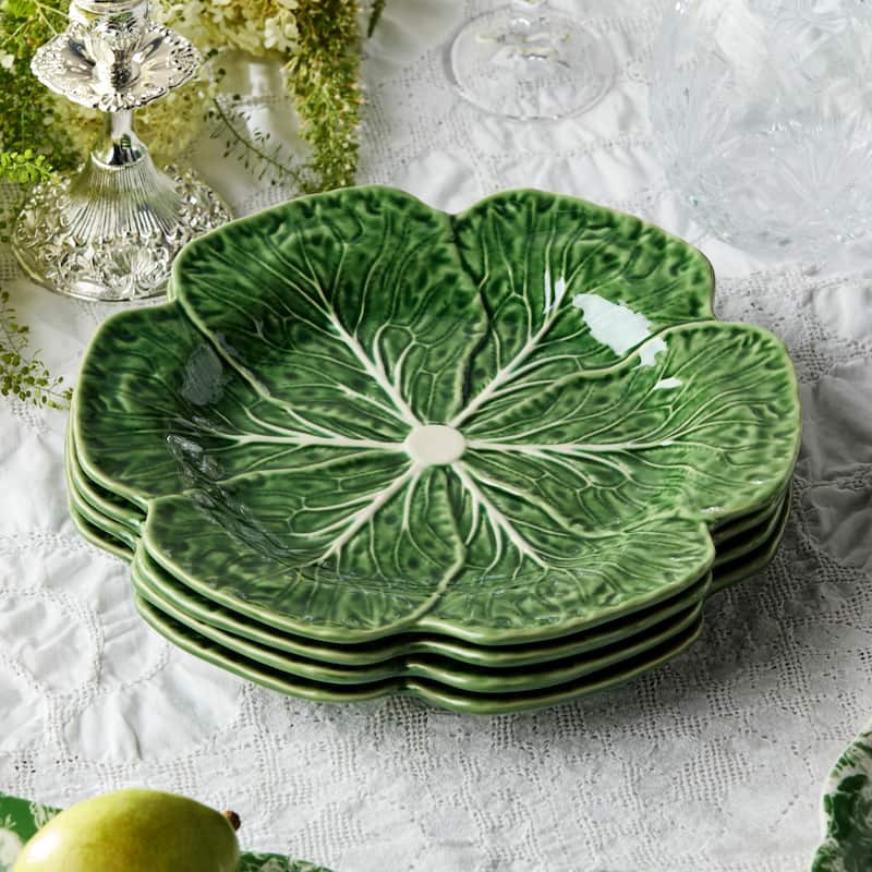Certified International Le Jardin Set of 4 Cabbage 3-D Dinner Plate 11" - 11"W x 11"D x 1.25"H