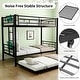 preview thumbnail 38 of 41, Metal Twin over Twin Bunk Bed with Trundle and Guardrail, Silver