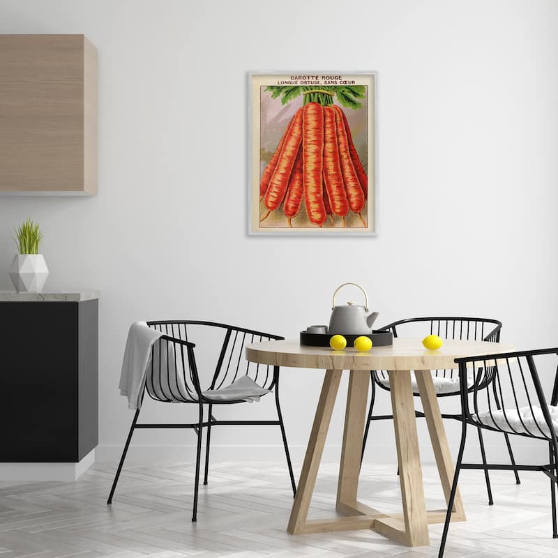 Stupell Country Vintage Carrots Framed Giclee Art Design By Lil' Rue