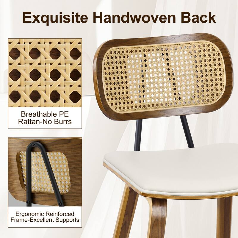 26-Inch Upholstered Counter/ Bar Stools Set of 2 or 3 - 35.1"H x 17.7"W x 19.5"D