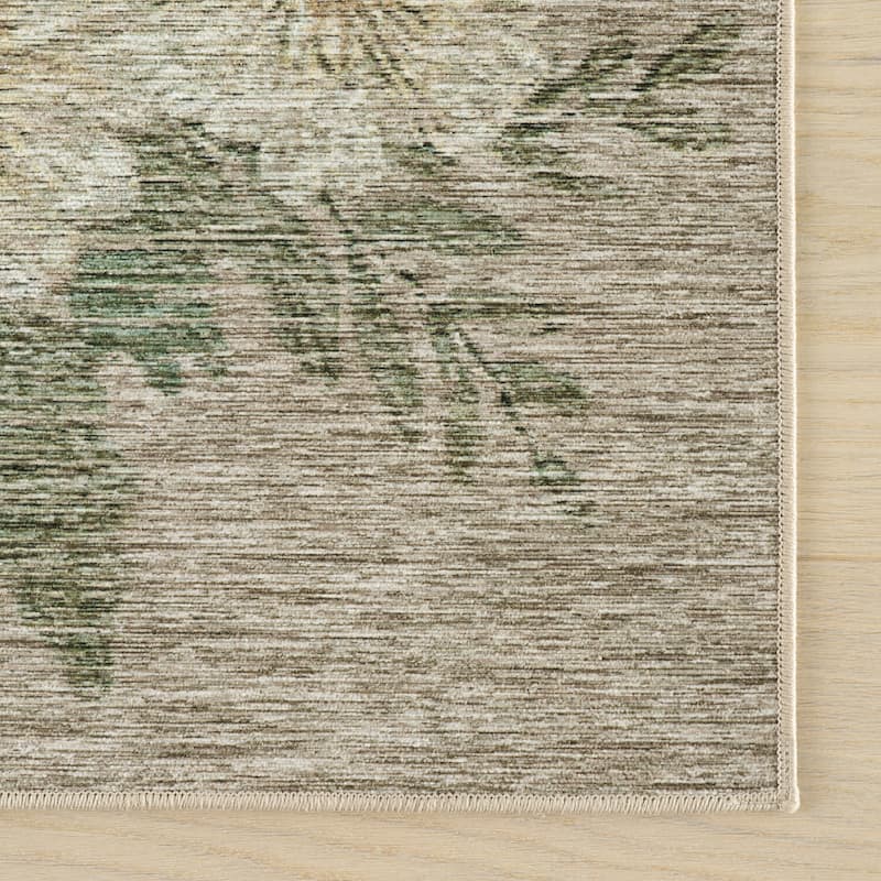 Nuloom Zanessa Floral Farmhouse Washable Area Rug