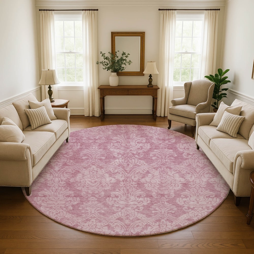 Premium Washable Super Soft Traditional Damask Mayfield Rug