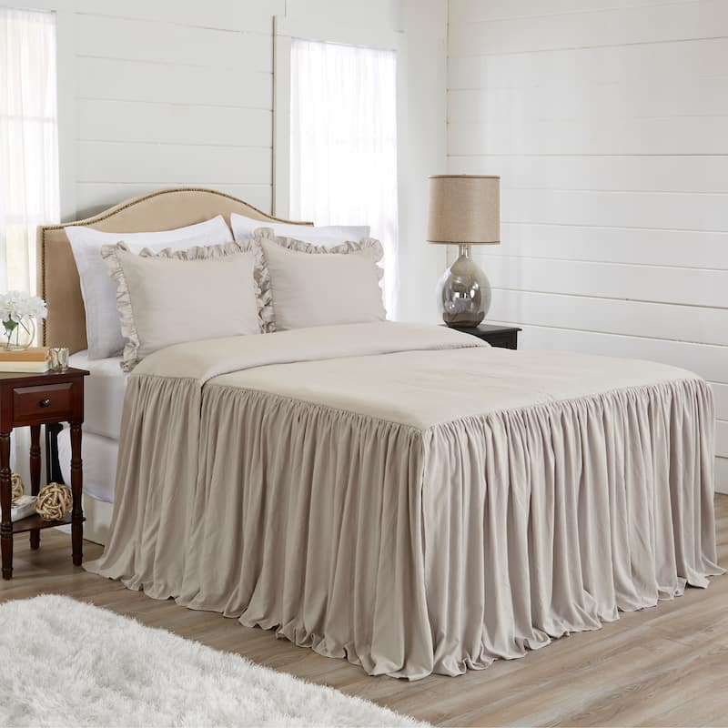 Sweet Jojo Designs Beige Boho Shabby Chic King Size Extra Long