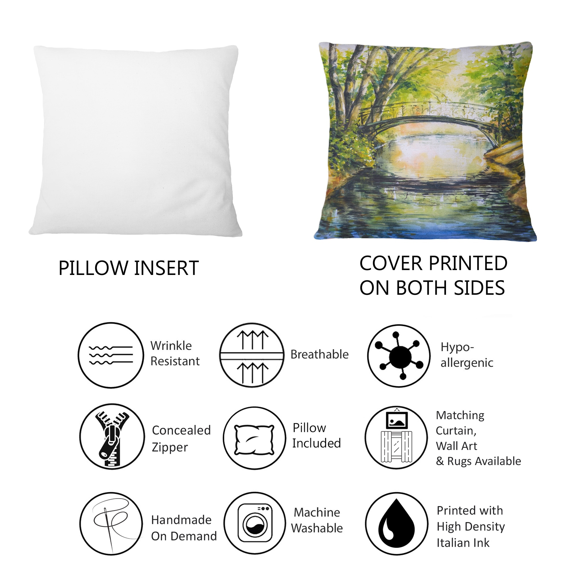 Meandered Pattern 2Pcs Cushion Cover Set - Cotton Circle