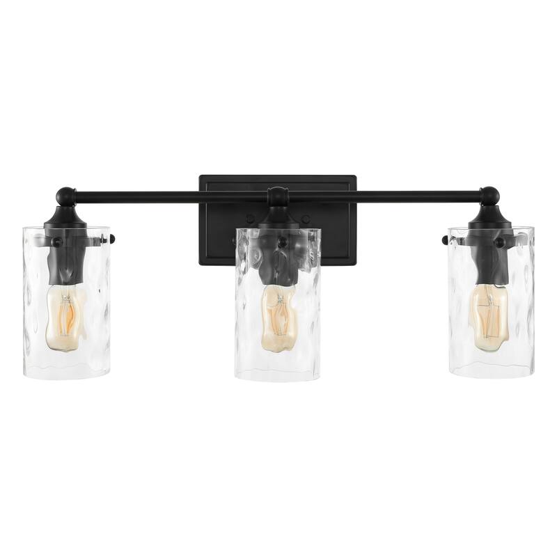 SAFAVIEH Lighting Mavluda 3-Light 24-inch Glass Shade Wall Sconce (LED Bulbs Included) - 23.5 In. W x 6 In. D x 9 In. H