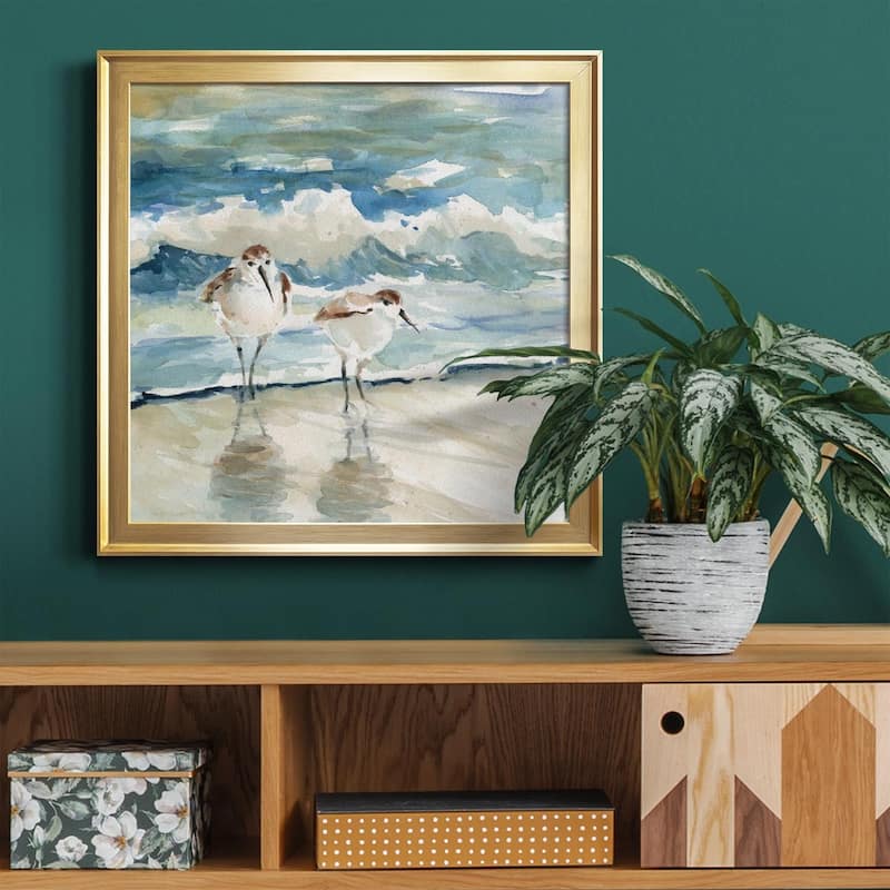 Beach Birds-Premium Framed Canvas - Ready to Hang