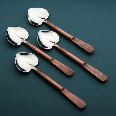 INOX Celia Heart Coffee/Dessert Table Spoon 4 Pc. Set