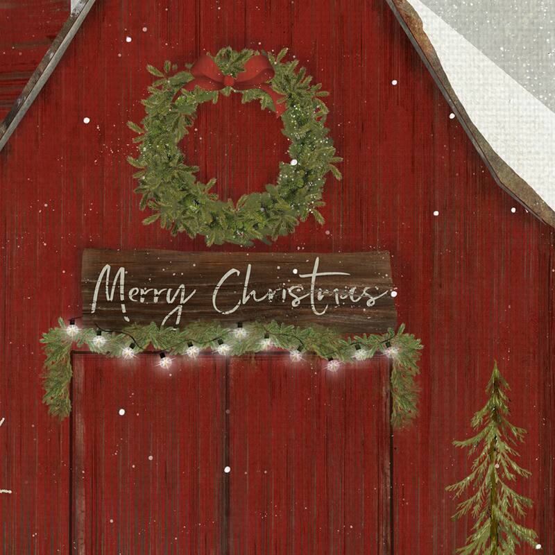 Snow Barn by Beth Albert Canvas Art Print