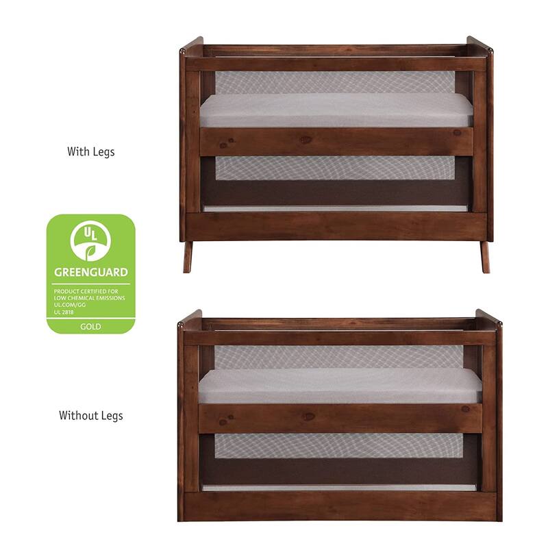 BreathableBaby Breathable Mesh 3-in-1 Convertible Crib, Greenguard Gold Certified