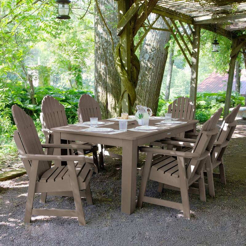 Hamilton 7-piece Outdoor Dining Set - 42" x 72" Table, Dining-height - Woodland Brown
