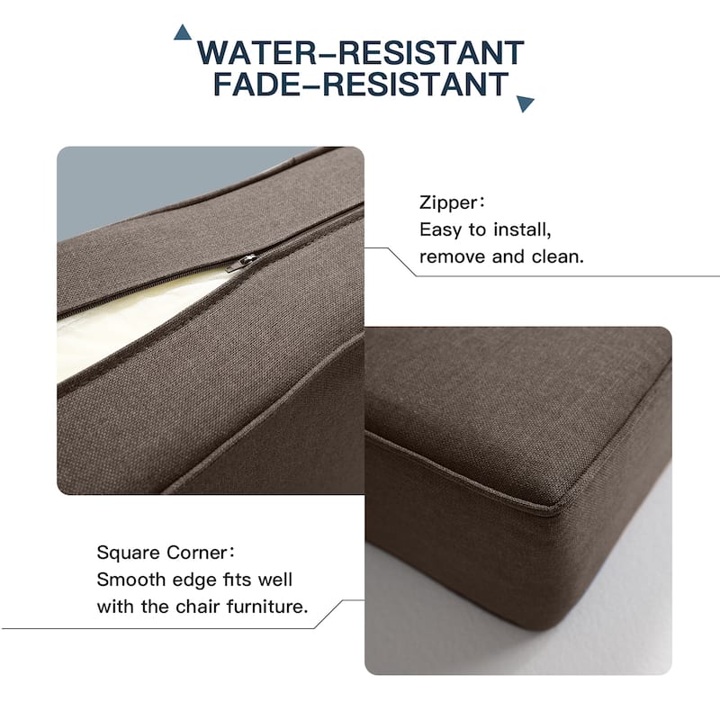 Pocassy 22"x24"x6" Inch Thick Cushions Pillows Indoor Outdoor Cushion 4 Set