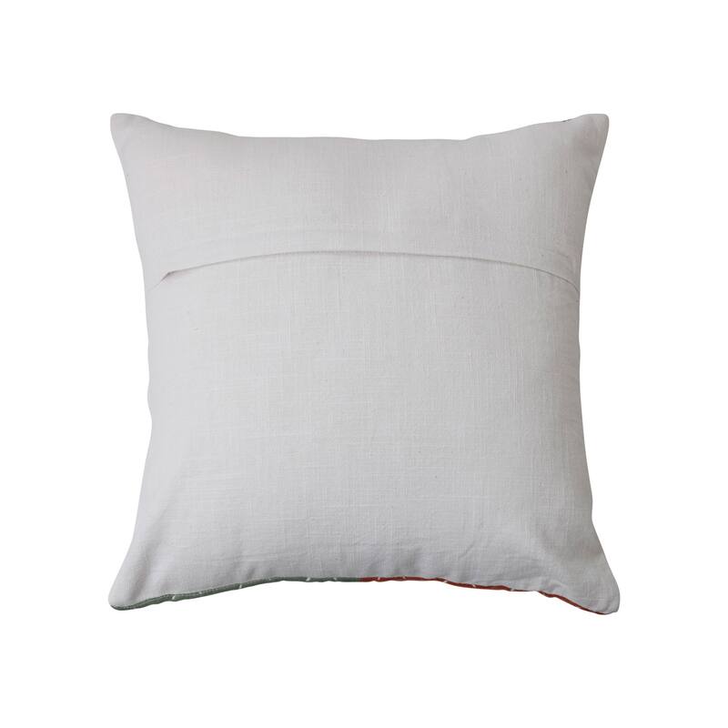 Velvet Patchwork Pillow with Kantha Stitch