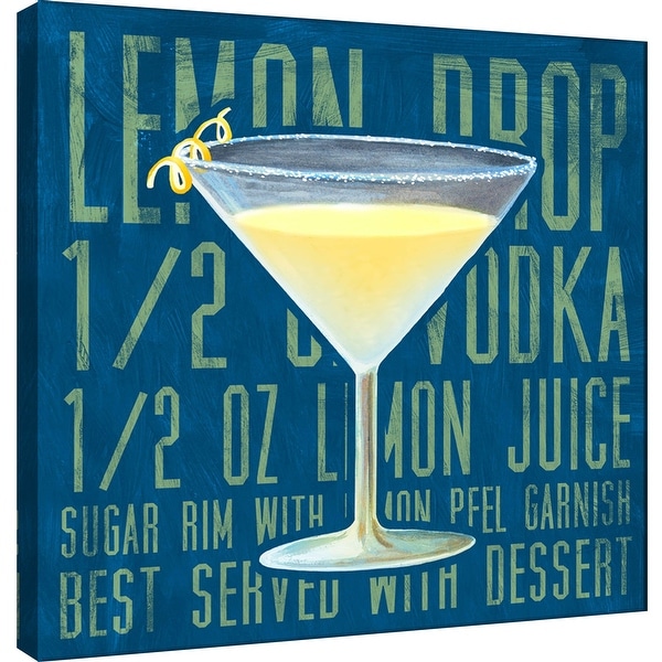 PTM Images 9-100025 PTM Canvas Collection 12" x 12" - "Lemon Drop (Square)" Giclee Liquor & Cocktails Art Print on Canvas