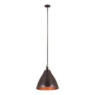 Elk Home Katelyn Dark Bronze With Metal Shade 1 Light Pendant
