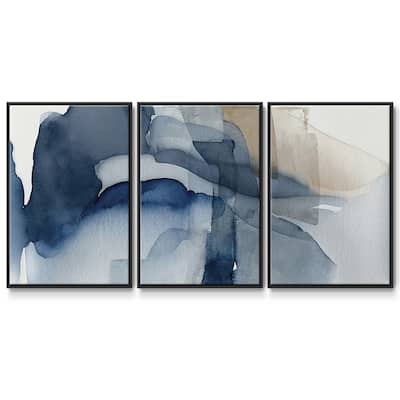 Calm Blue IV - Multi Piece Framed Canvas