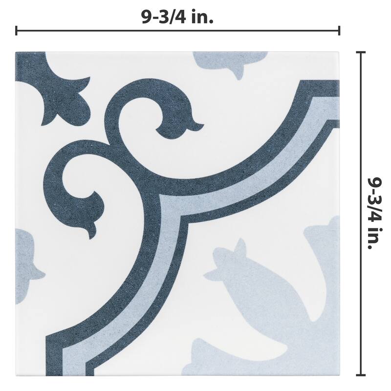 Merola Tile Lacour Artic 9-3/4" x 9-3/4" Porcelain Floor and Wall Tile