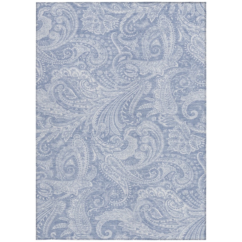 HomeRoots Paisley Transitional Rectangle Outdoor Rug
