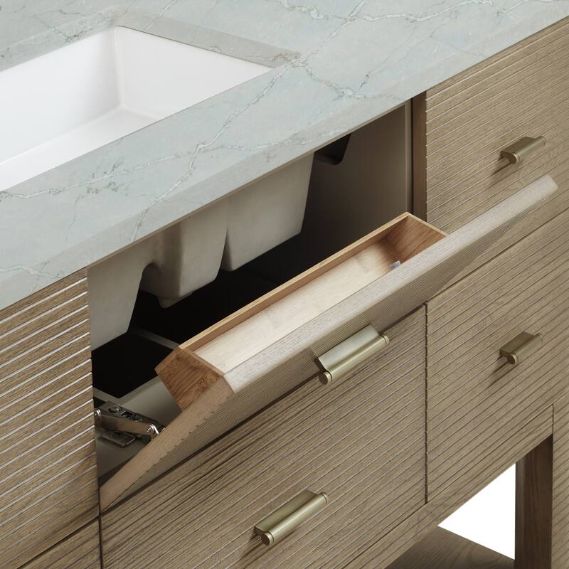 Lucian 48" Single Vanity, Pebble Oak w/FreePower Wireless Charger