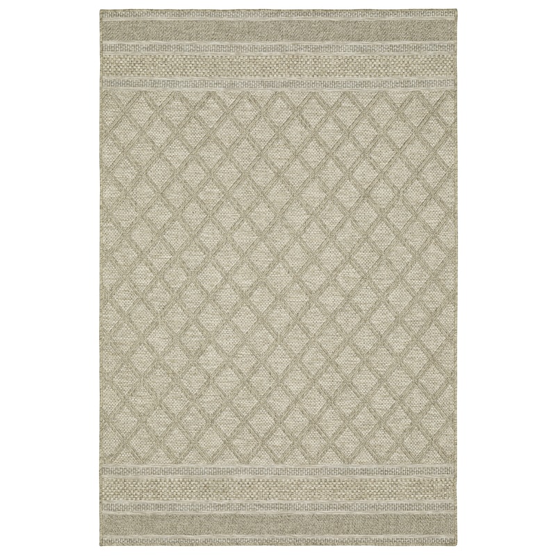 Vista Home Tangelo Diamond Lattice Beige/ Black Ultimate Performance Area Rug. - 5'3" x 7'3"