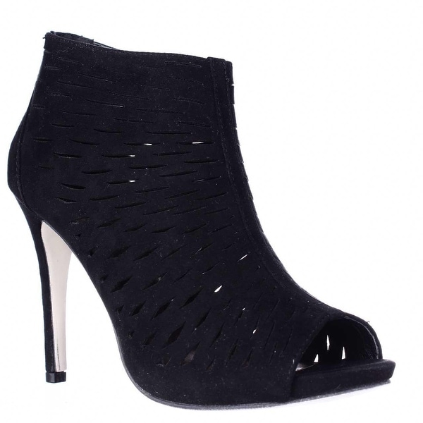 madden girl Rockella Cutout Peep Toe Shootie Pumps, Black
