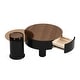 preview thumbnail 3 of 10, Round Nesting Coffee Table with Storage Drawer (Set of 2)