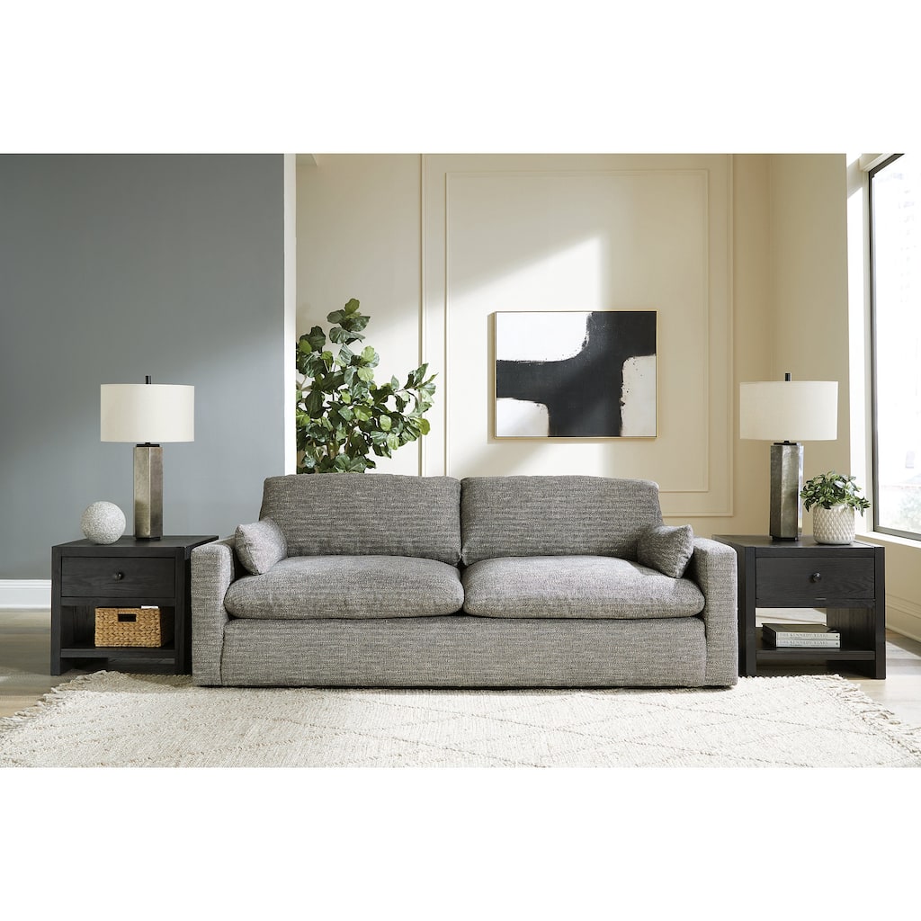Signature Design by Ashley Dramatic Gray Sofa - 90"W x 42"D x 36"H