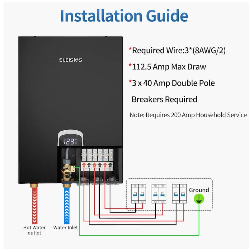 Electric Tankless Water Heater,240V Electric Water Heater,27kW Tankless Water Heater：Your Gateway to Instant Comfort