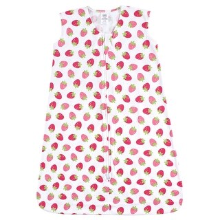 Luvable Friends Baby Girl Sleeveless Jersey Cotton Sleeping Bag, Sack, Blanket, Strawberry Jersey