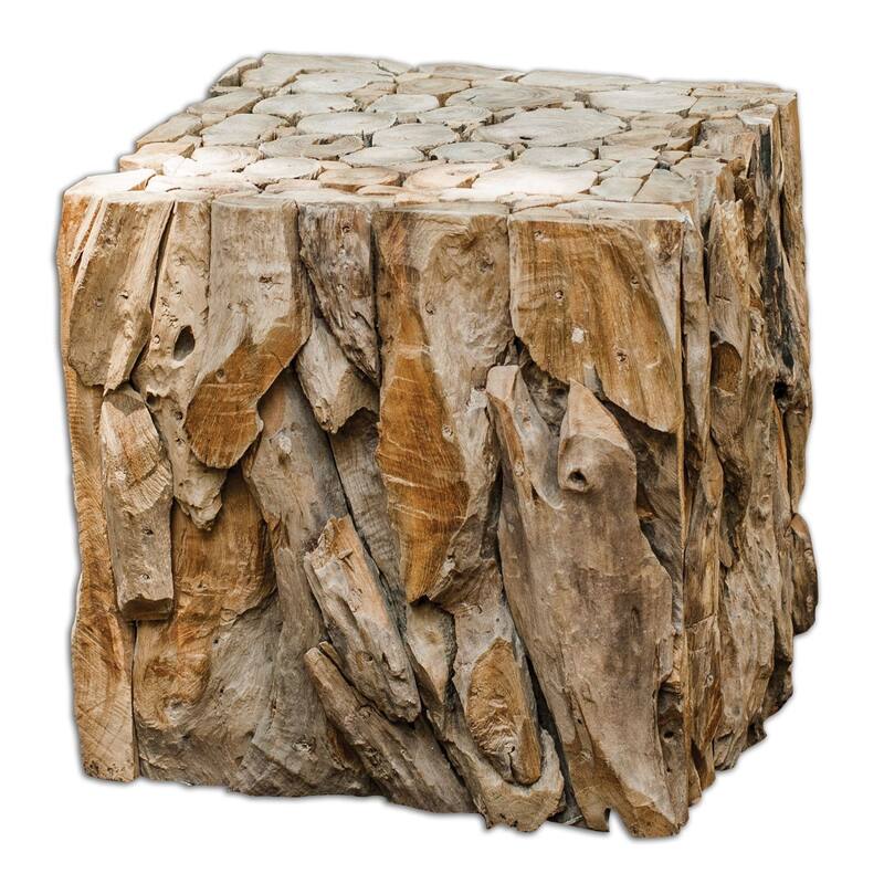 Uttermost Teak Root Bunching Cube - Reclaimed Teak